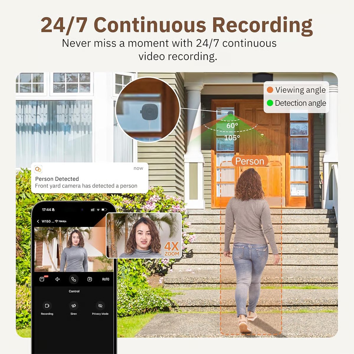 🔥 crystal-clear security camera 🎥 Color Night Vision 🌙 24/7 Recording & Smart Alerts 🚨 Easy Install! 🔒
