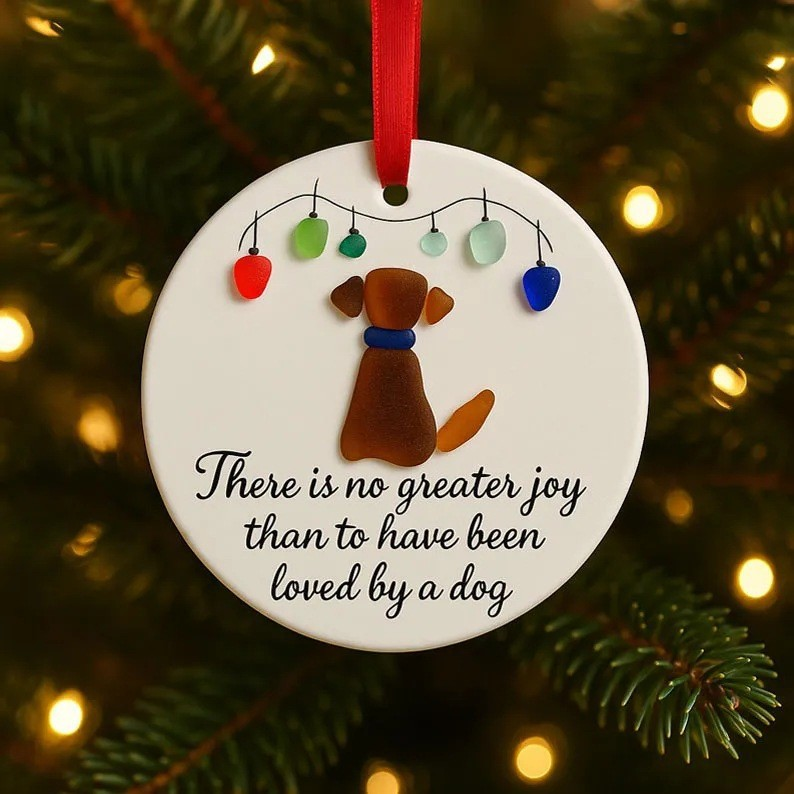Buy 4, Get 3 Free🎁 【Heartfelt Christmas Gifts】-Snowflake Shaped Sea Glass Friendship Ornament