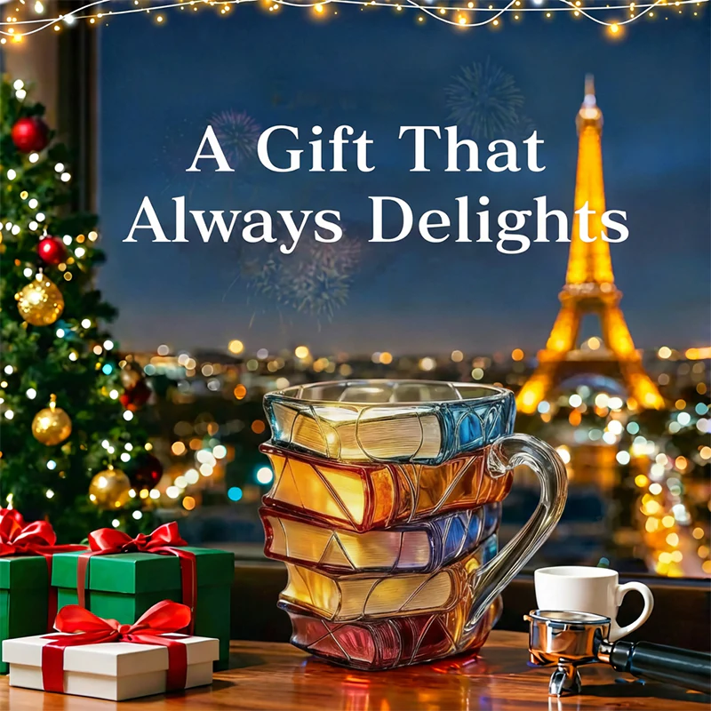 Cwkbzc Unique Gift🎁 - 3D Hand-Painted Book-Shaped Coffee Mug