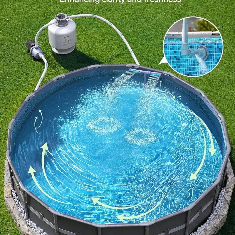 Today's Special: Free Shipping! Solar-Powered Adjustable Pool Fountain with Lights—Dispel the Summer Heat with a Cooling Mist