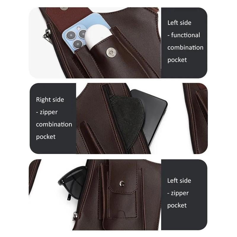 🔥Last Day 48% OFF-Premium Leather Adjustable Underarm Shoulder Bag for Men YB