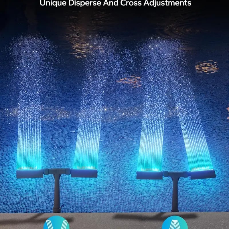 Today's Special: Free Shipping! Solar-Powered Adjustable Pool Fountain with Lights—Dispel the Summer Heat with a Cooling Mist