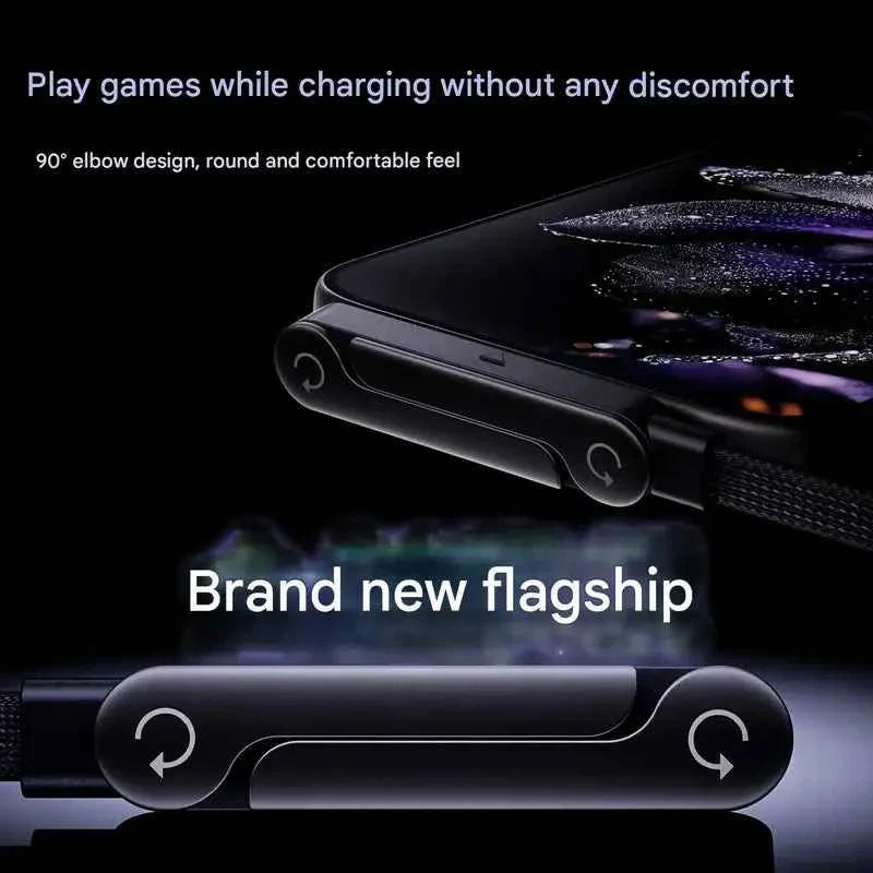 Invisible Holder Charger Cable with Stand, 240w super fast charging 2-in-1 Fast Charging Cord