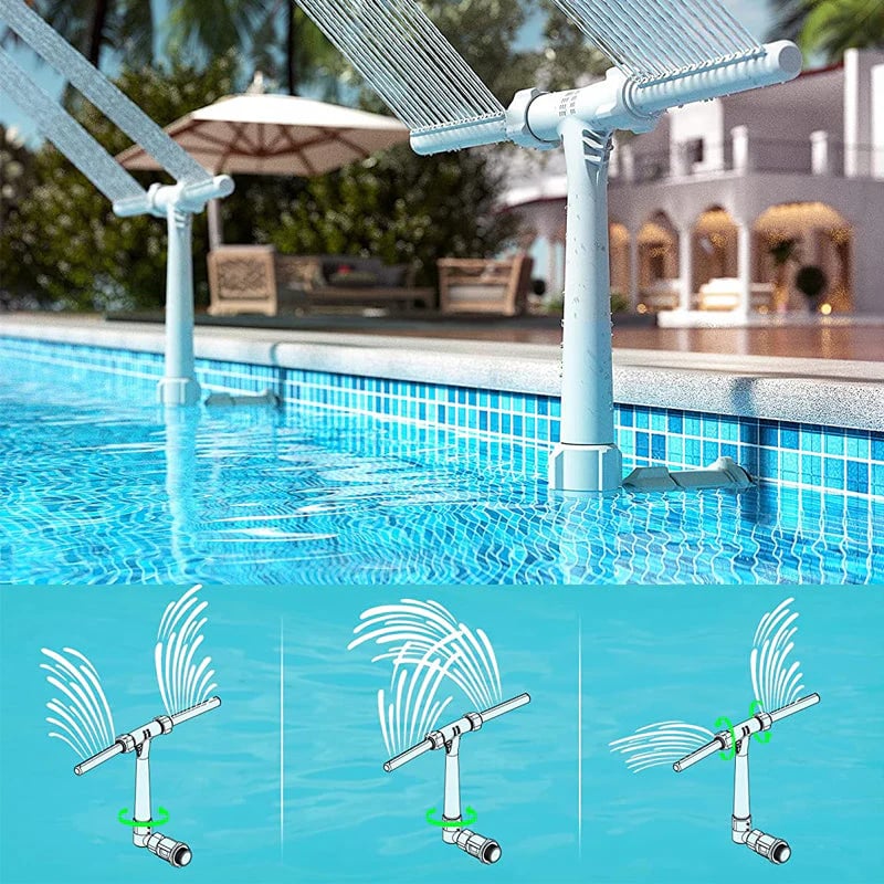 Today's Special: Free Shipping! Solar-Powered Adjustable Pool Fountain with Lights—Dispel the Summer Heat with a Cooling Mist