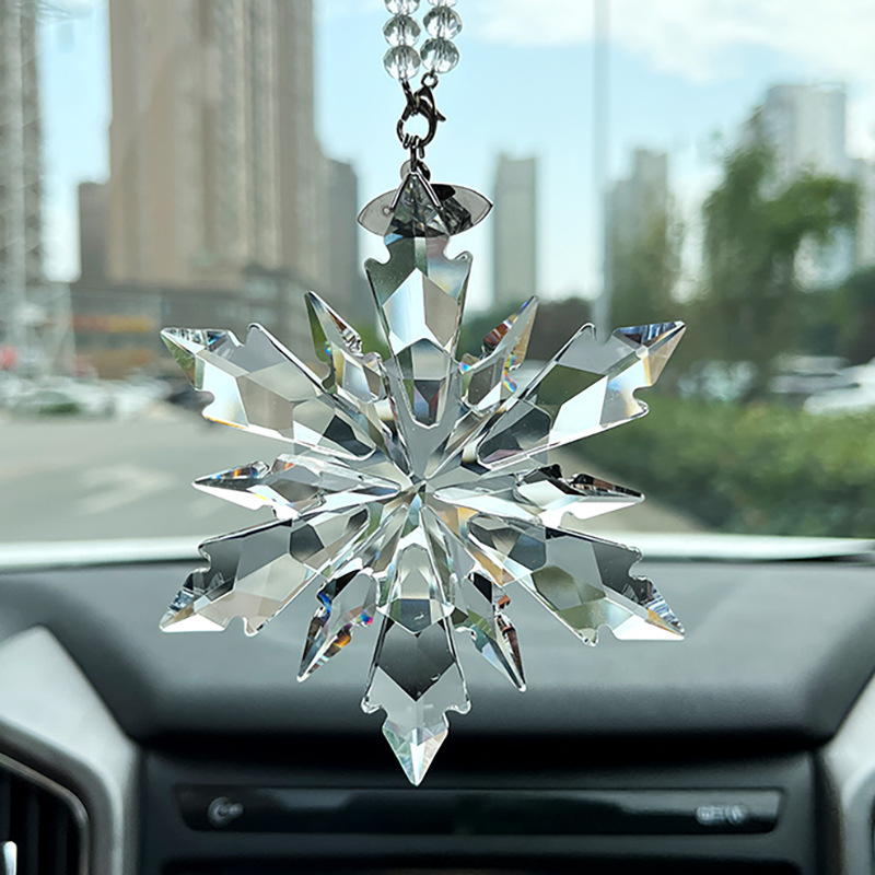 Cwkbzc🎉Crystal Snowflake Suncatcher Christmas Ornament