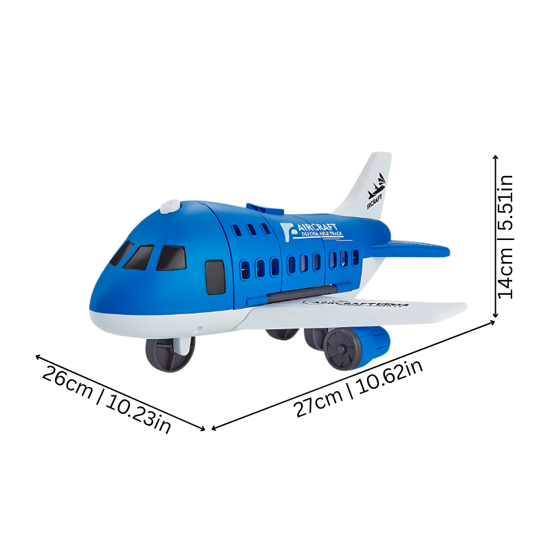 Kids Aircraft Playset – 2-in-1 Opening Airplane Toy with Cars & Accessories