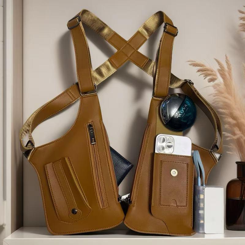 🔥Last Day 48% OFF-Premium Leather Adjustable Underarm Shoulder Bag for Men YB