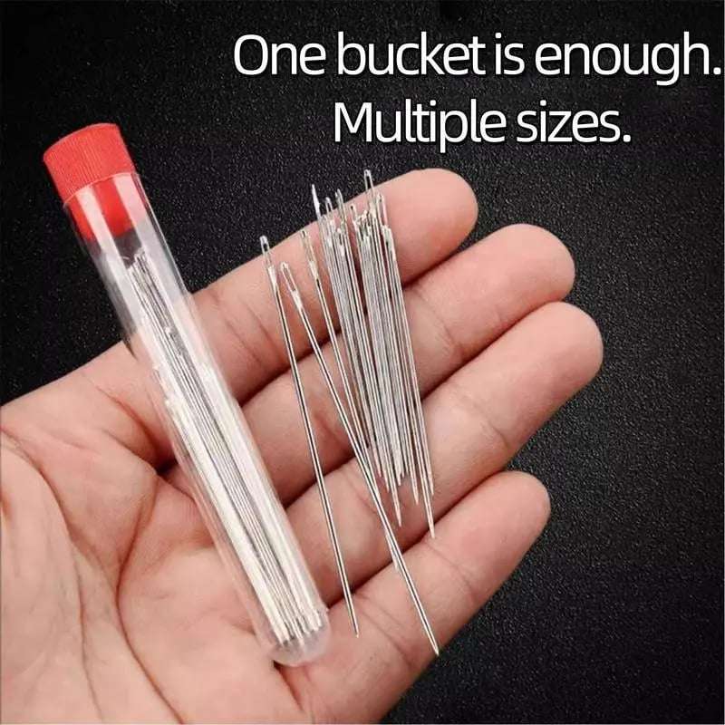 🏆Flash Sale⚡ 50K+ SOLD! Almost Gone-💥34 PCS Big Eye Steel Needles Set