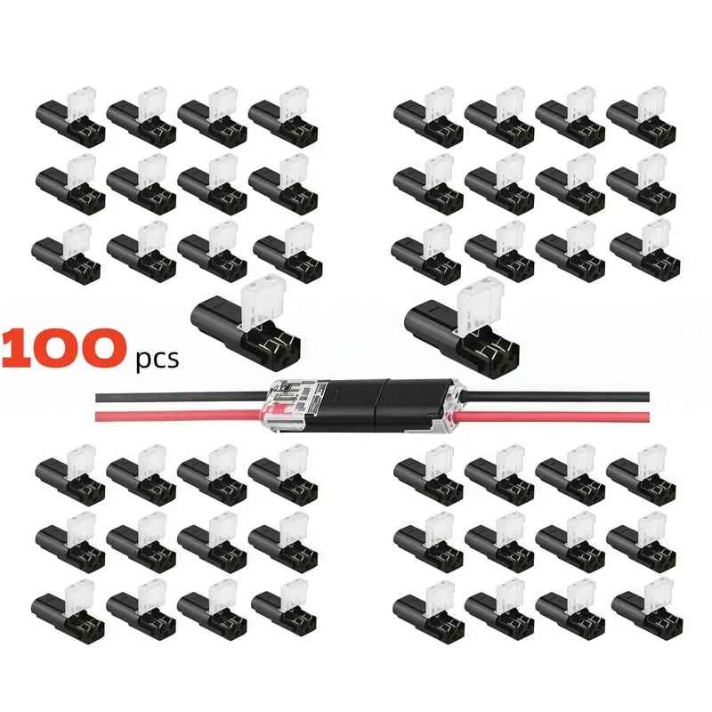 Double-Wire Plug-in Connector Led Light Strip Connectors 2 Pin