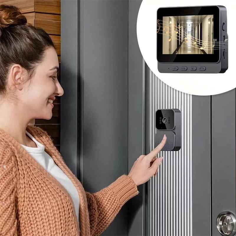 🔥New Year's Special Offer 50%OFF🎉Wireless doorbell camera: 1080P, 170° angle, 4.3-inch screen, IPX65 outdoor waterproof, night vision