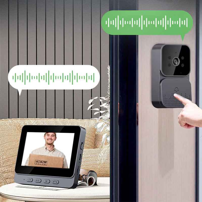 🔥New Year's Special Offer 50%OFF🎉Wireless doorbell camera: 1080P, 170° angle, 4.3-inch screen, IPX65 outdoor waterproof, night vision